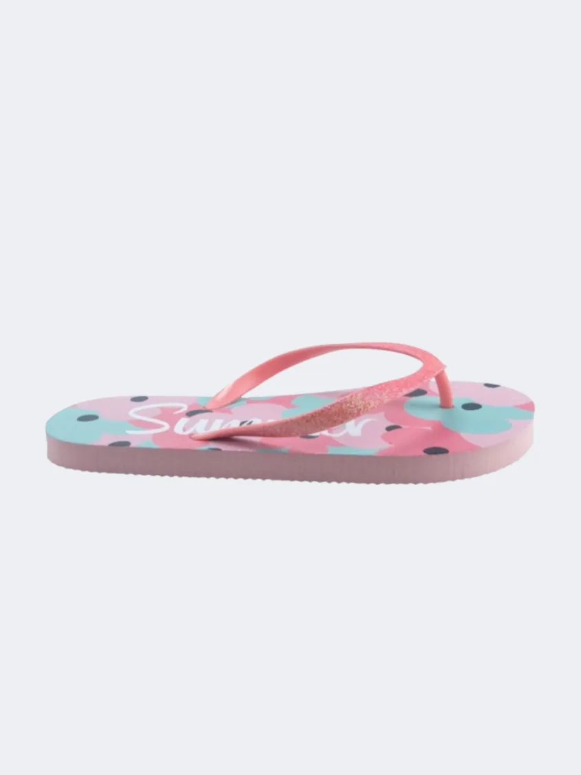 Elegant Mood Stamion Mer Pe Girls Beach Slippers Pink