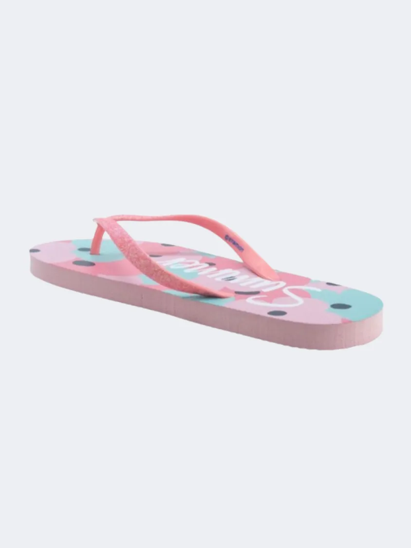 Step Ahead Nature Walk Stamion Mer Pe Girls Beach Slippers Pink