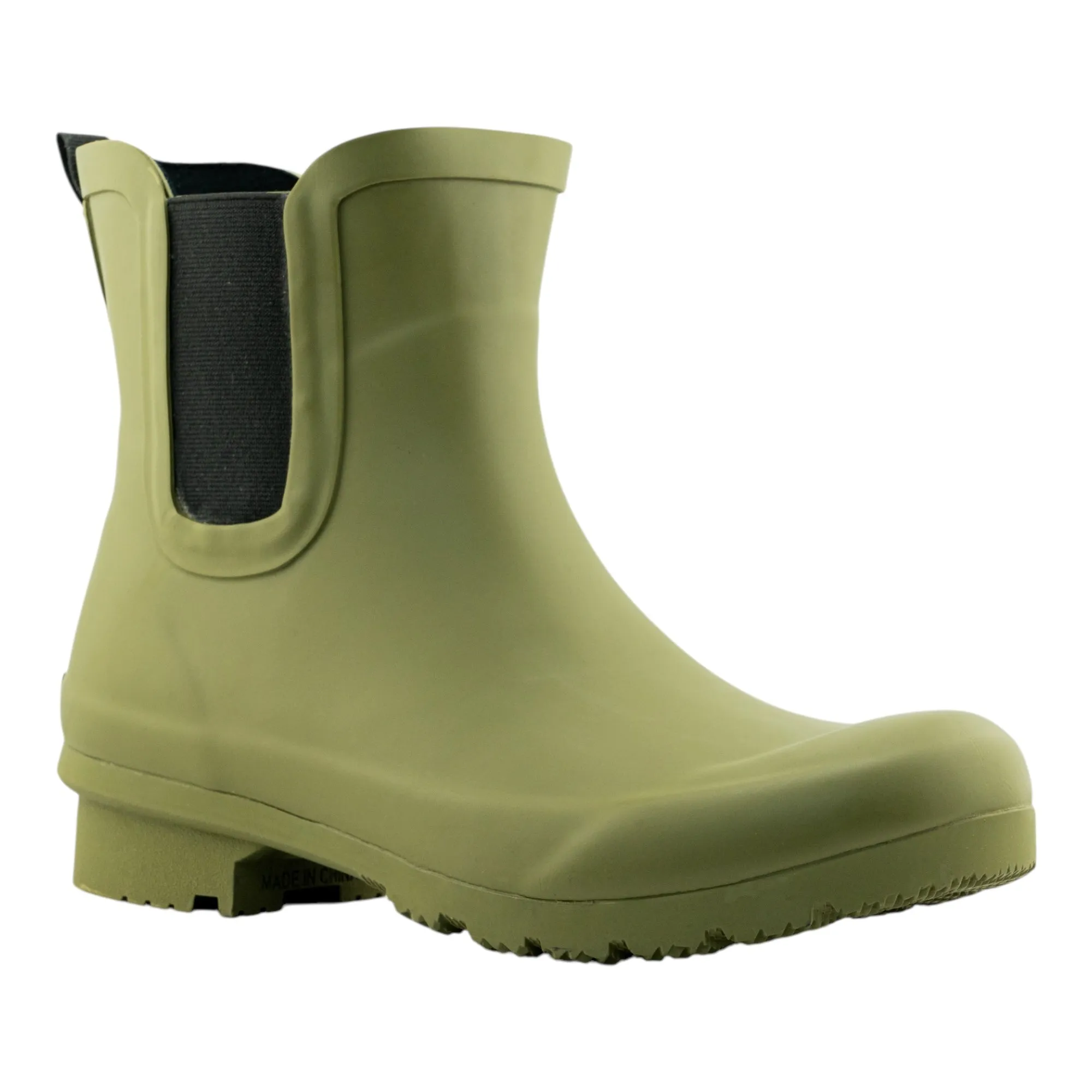 Chelsea Matte Olive Women's Rain Boots Weekend Vibe
