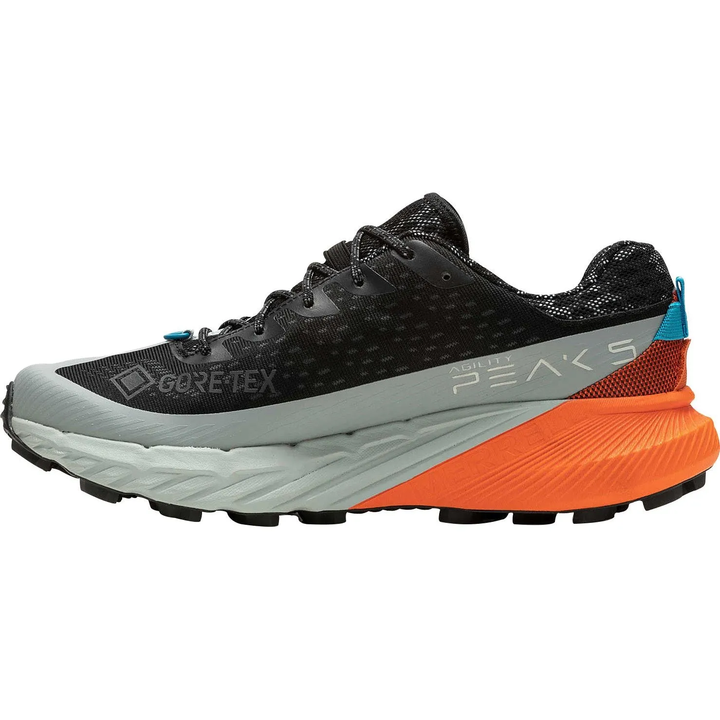 Merrell Agility Peak 5 GORE-TEX Mens Trail Running Shoes - Black Quick Shift Foot Security