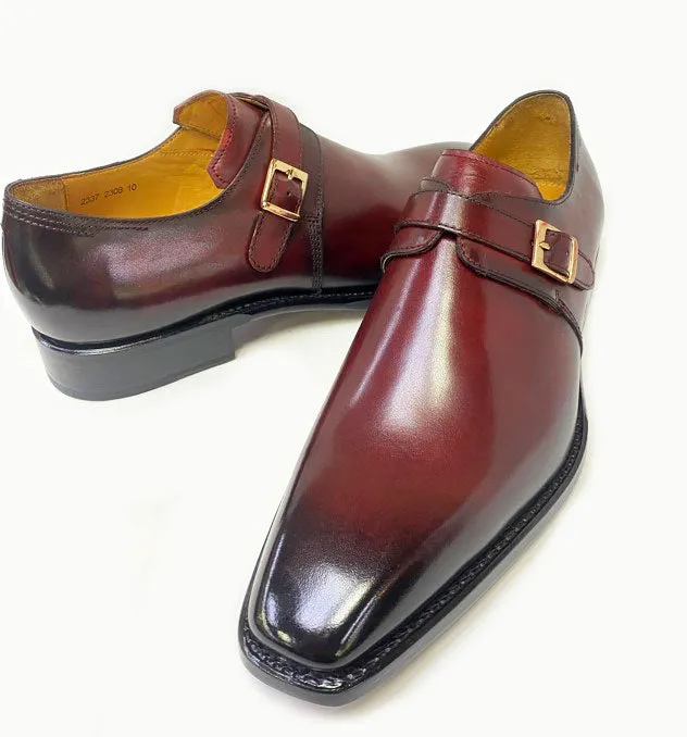 party mode Ugo Vasare "Brooks" Monkstrap Shoe Burgundy