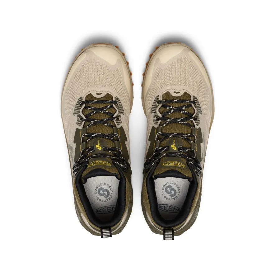 Calm Step Season Ease Men's Zionic NXT Waterproof Hiking Boot  |  Brindle/Lemon Curry