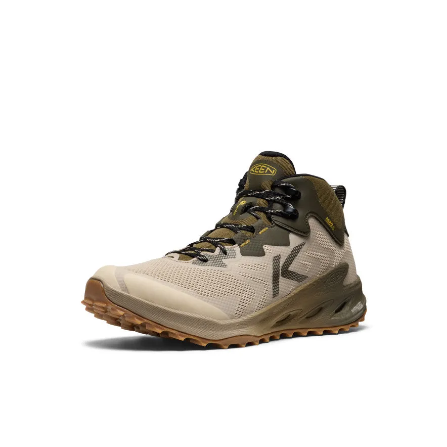 Athletic Routine Odor Resistant Men's Zionic NXT Waterproof Hiking Boot  |  Brindle/Lemon Curry