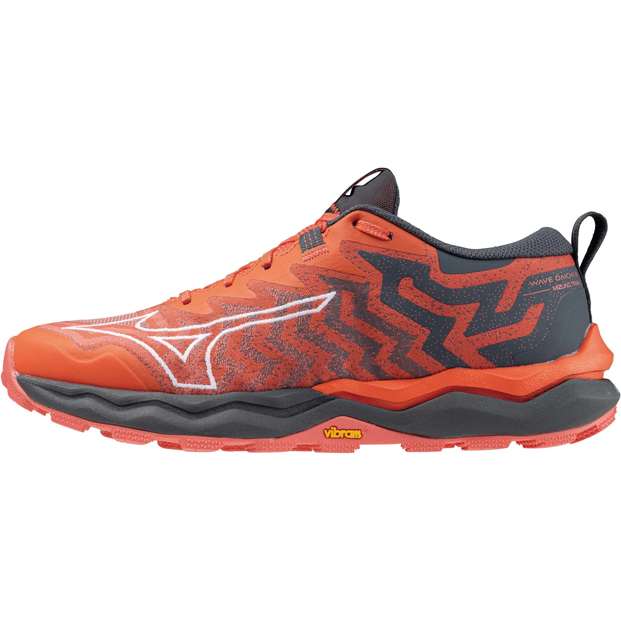 Training Mode Durable outsole Mizuno Wave Daichi 8 Womens Trail Running Shoes - Red