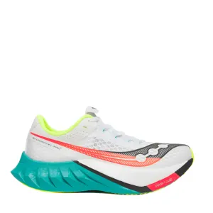Saucony Women's Endorphin Pro 4 Running Shoes in White/Mutant AW25 Breathable Padding