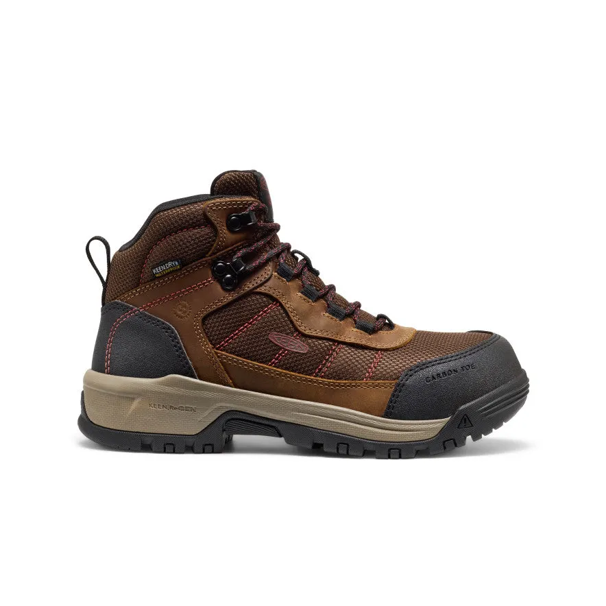 Icon Walk Rock Path Women's Skokie Waterproof Work Boot (Carbon Toe)  |  Bison/Black