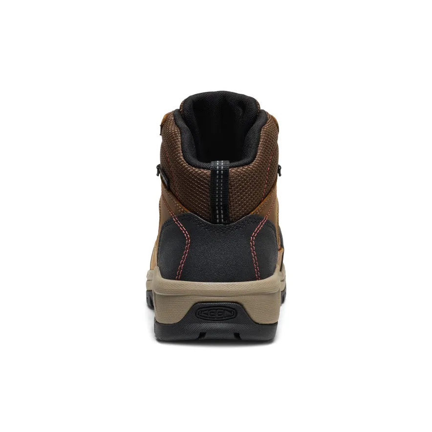 Toe box material Women's Skokie Waterproof Work Boot (Carbon Toe)  |  Bison/Black