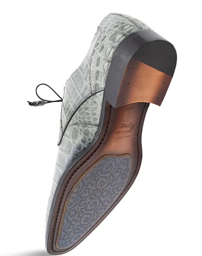 "Cratos" Crocodile Derby Pearl/Grey Classic Chic