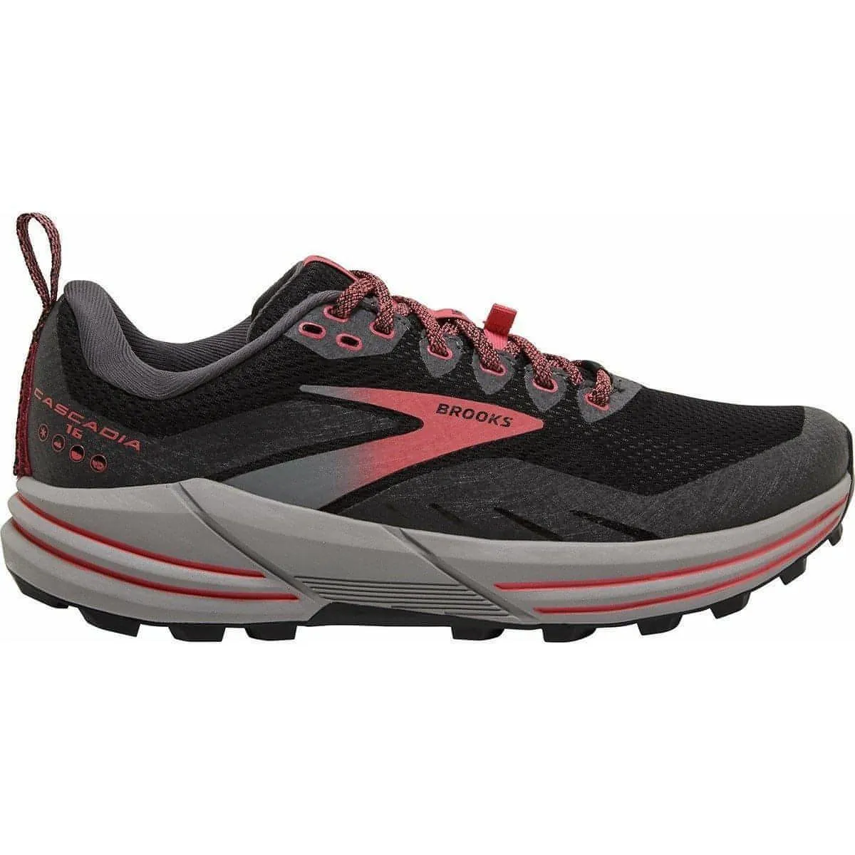 Routine Fit Pivot Ready Brooks Cascadia 16 GORE-TEX Womens Trail Running Shoes - Black