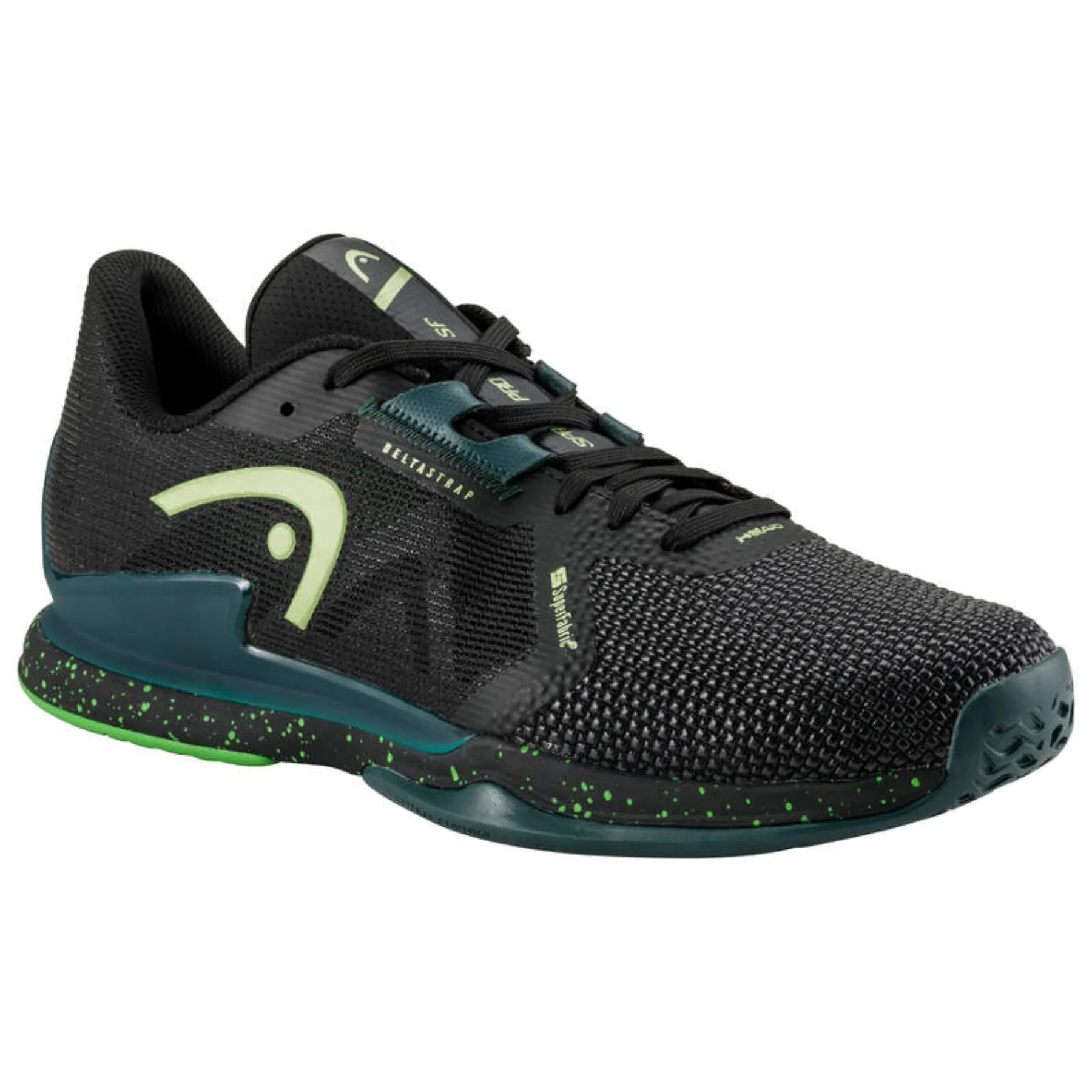 Impact Absorb Ventilated Head Sprint Pro 3.5 SF Men Tennis Shoes - Black Forest Green