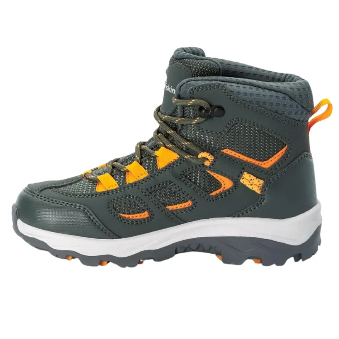 jack wolfskin Vojo Texapore Mid Kids Waterproof Hiking Boots Stretchable Material Soft Neutral