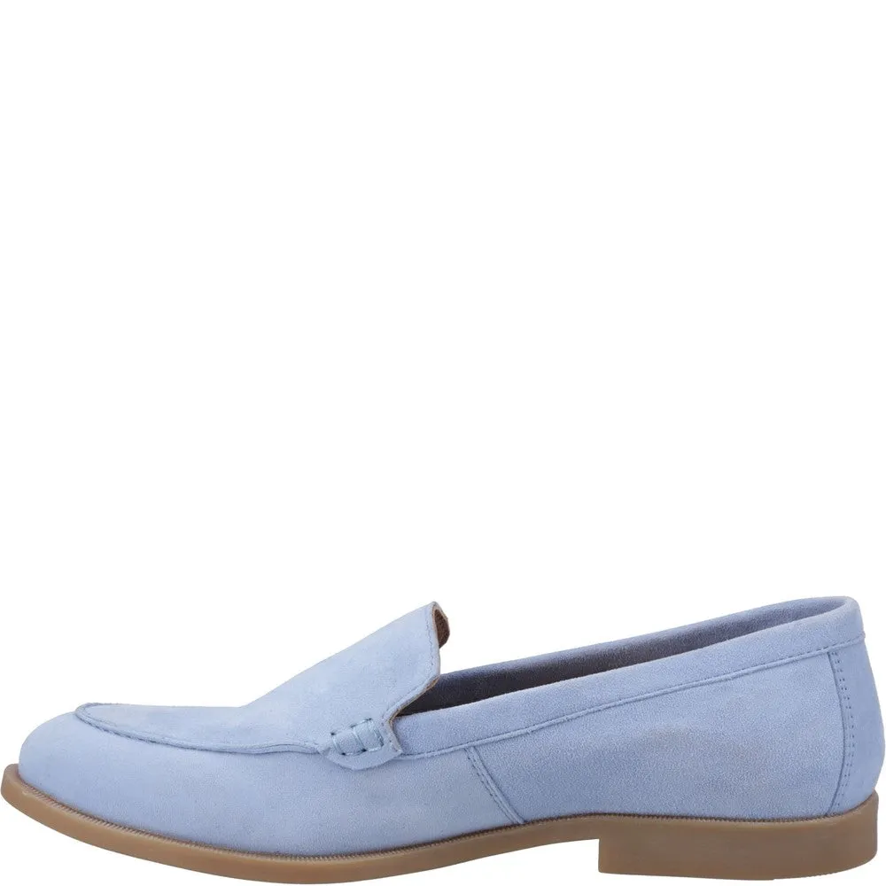 Blue Natasha Loafers Practical Slip-Ons Braided Detail