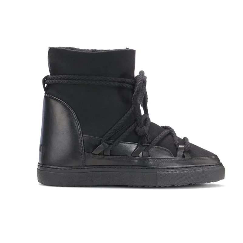 INUIKII Sneaker Classic WEDGE Black Boots Winter Footwear