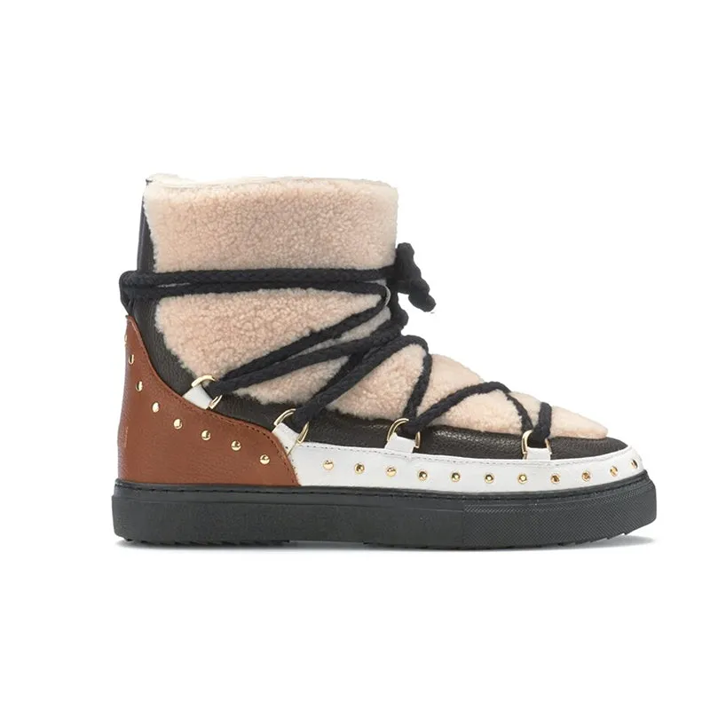 INUIKII Sneaker Curly Rock Cream Boots Frost Protection Gear