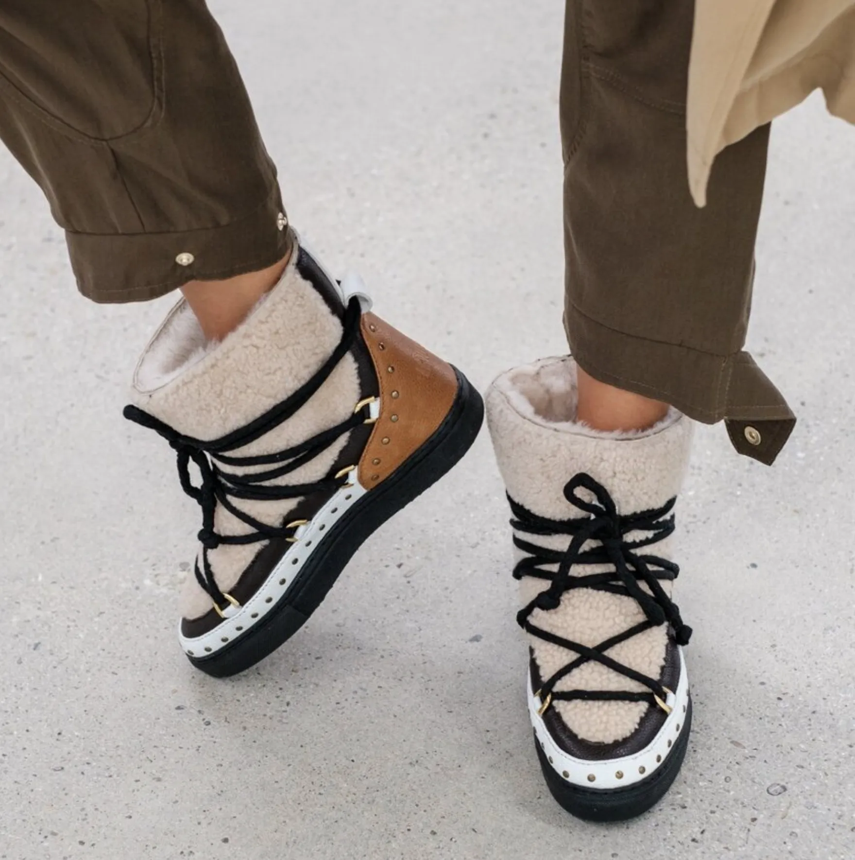 Adventure Ready Frozen Terrain Protection INUIKII Sneaker Curly Rock Cream Boots