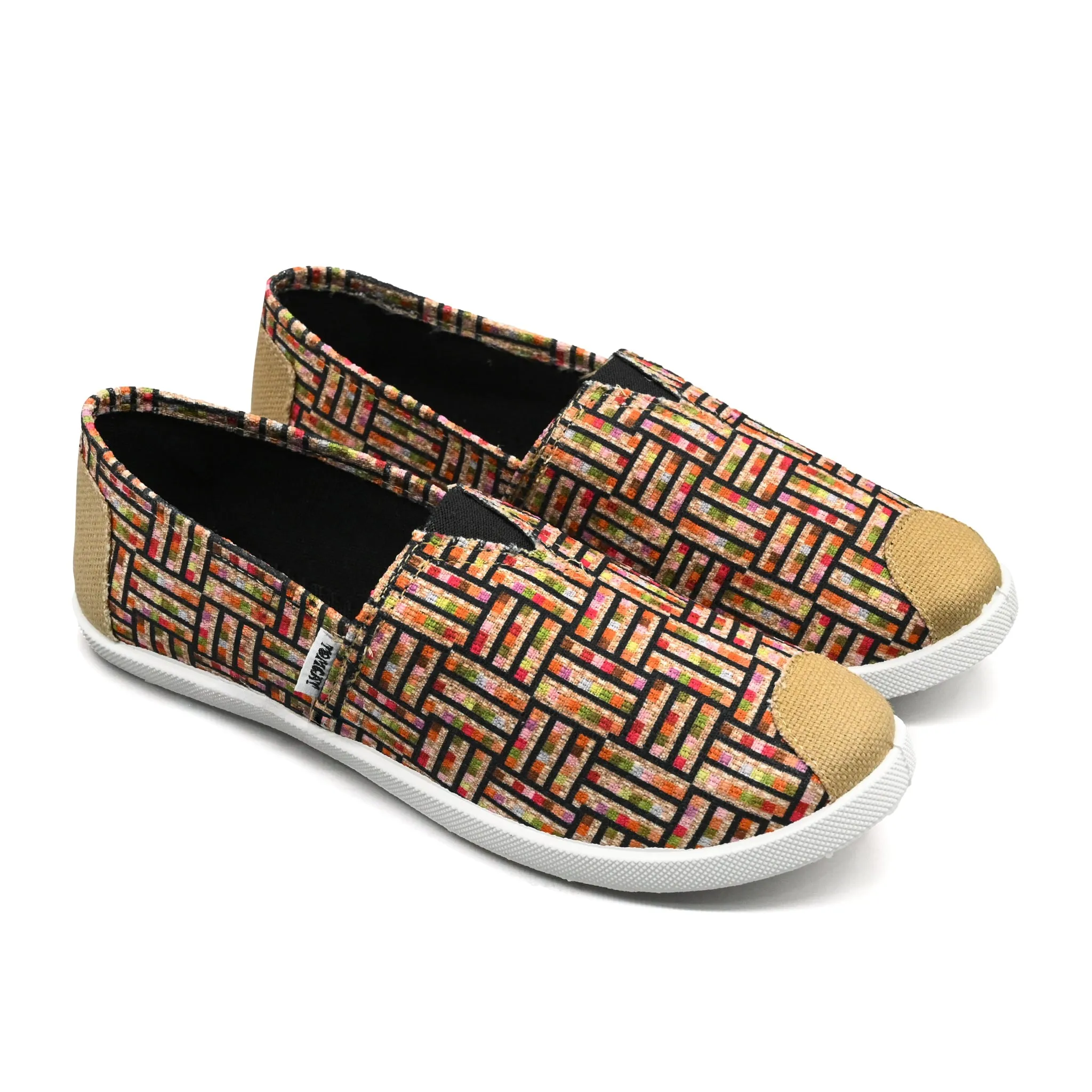 Emmy Chapisha Canvas Shoes - Ankara Red Outdoor shoes Sport Street