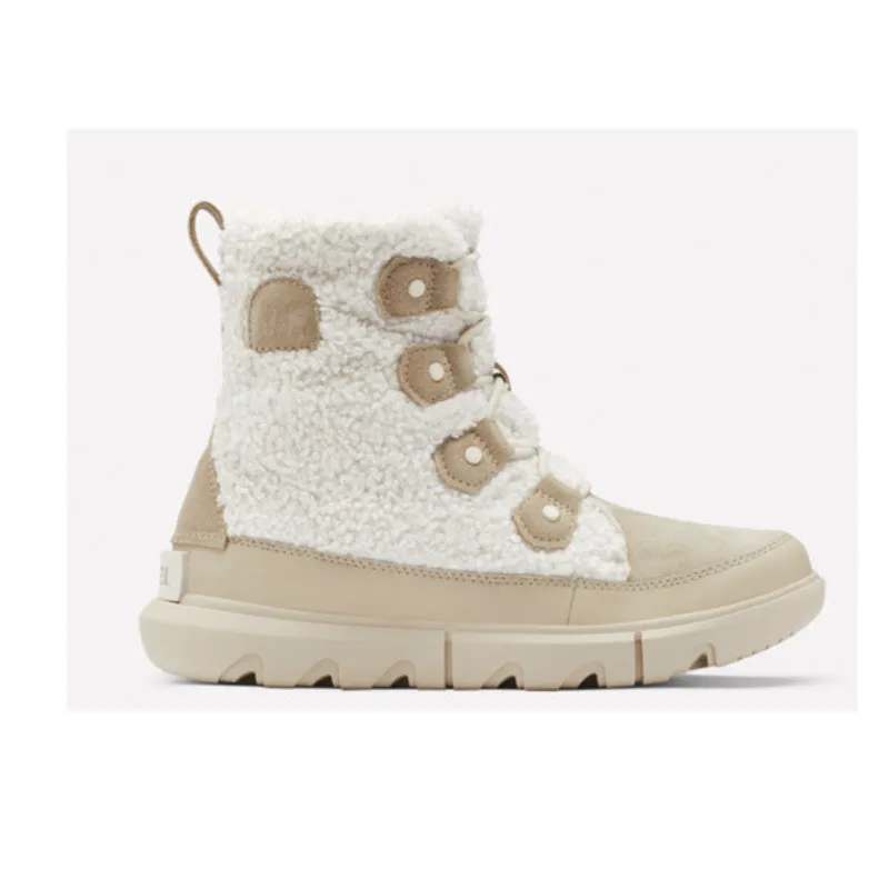 Sorel Explorer ll Joan Cozy Ancient Fossil Off-White Boots Winter Travel Ready Chill Protection