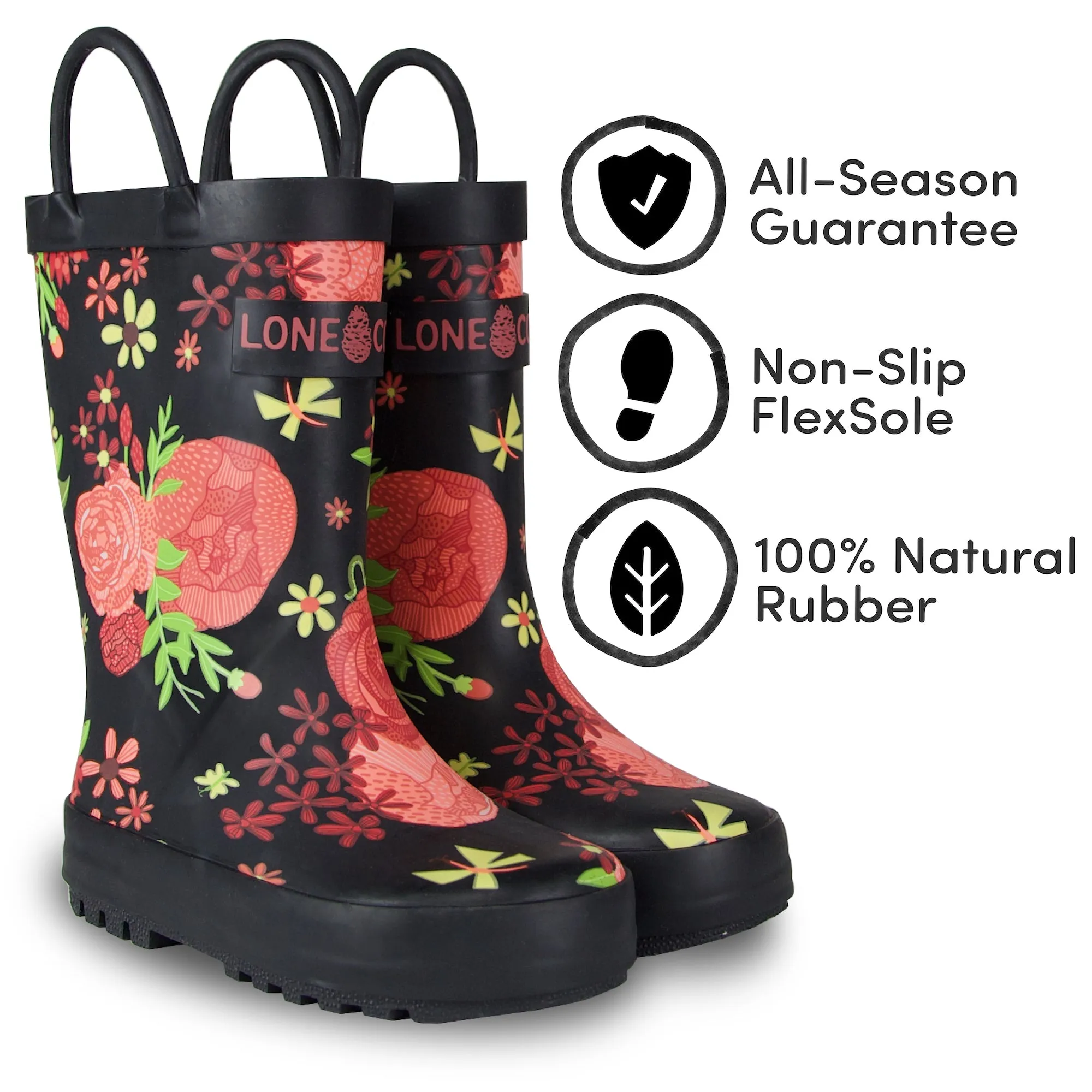 Secret Garden Matte Rain Boots Toe Protection