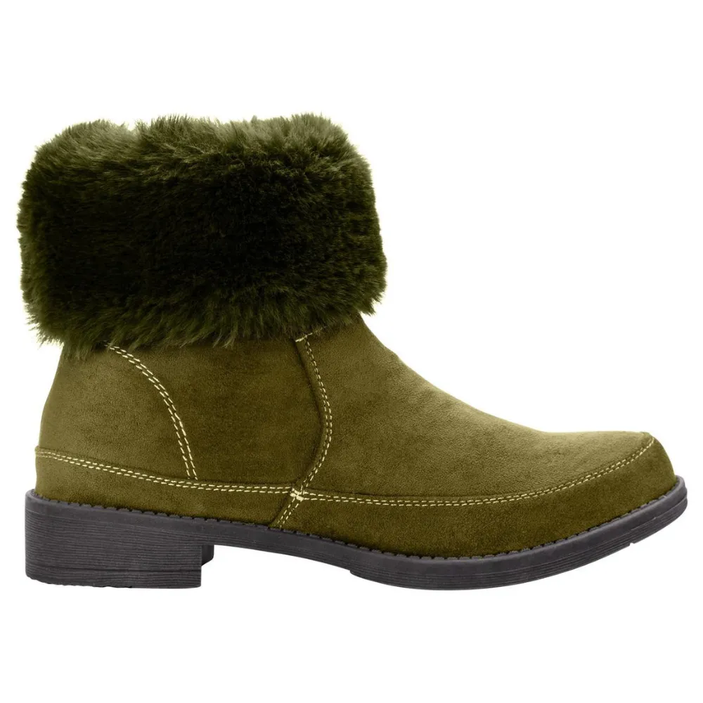 Mountain Protection Arctic Walk Propet Tabitha Faux Fur Olive Ankle Boot (Women's)