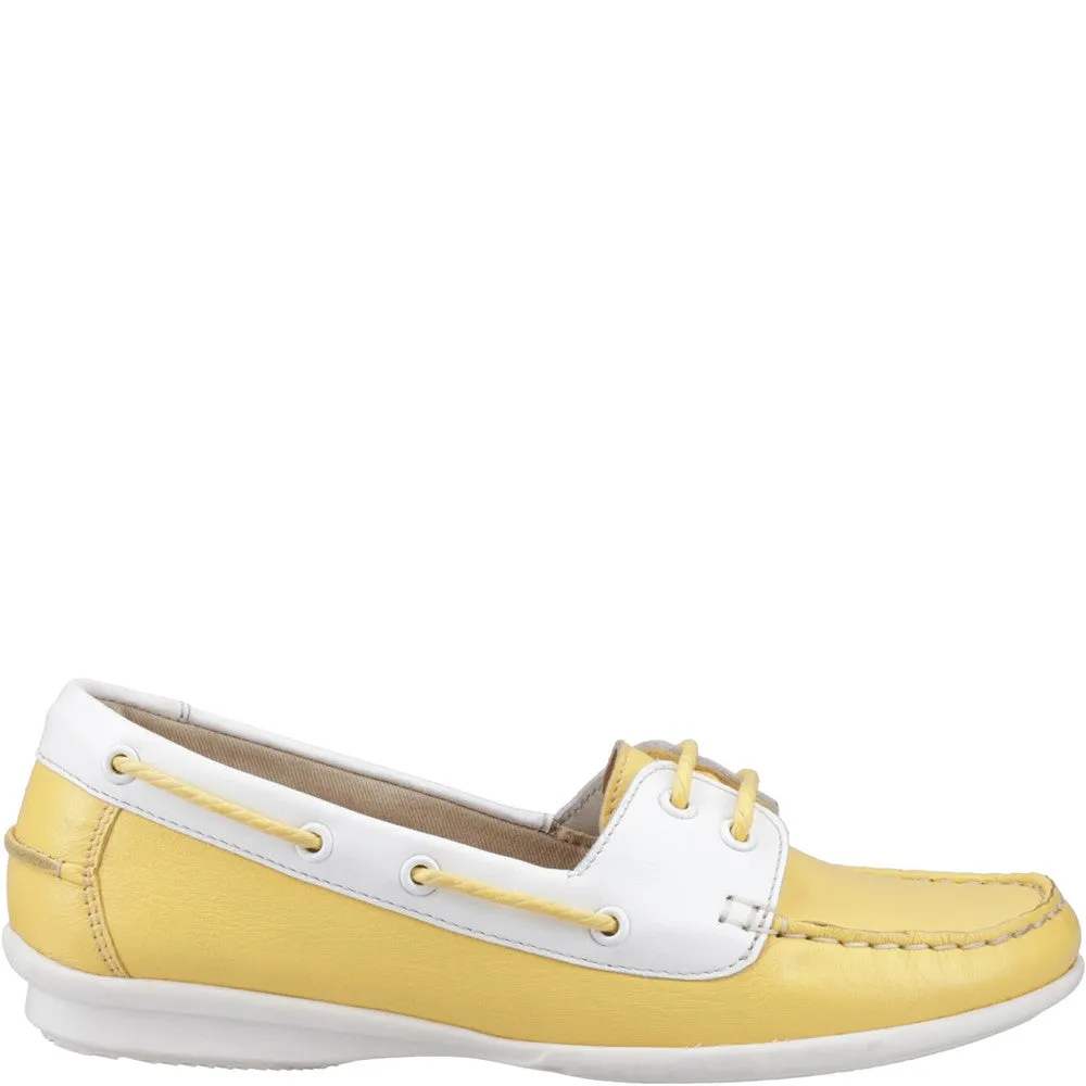 Non-Slip Sole Yellow Irene Boat Shoes