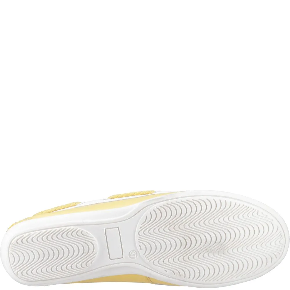 Yellow Irene Boat Shoes Soft Leather Walking Shoes Slip-On Comfort