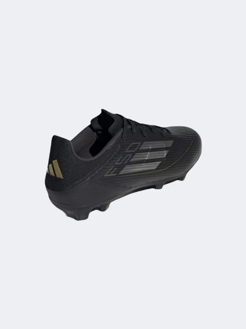 Durable outsole Adidas F 50 League Men Football Shoes Black/Iron/Gold