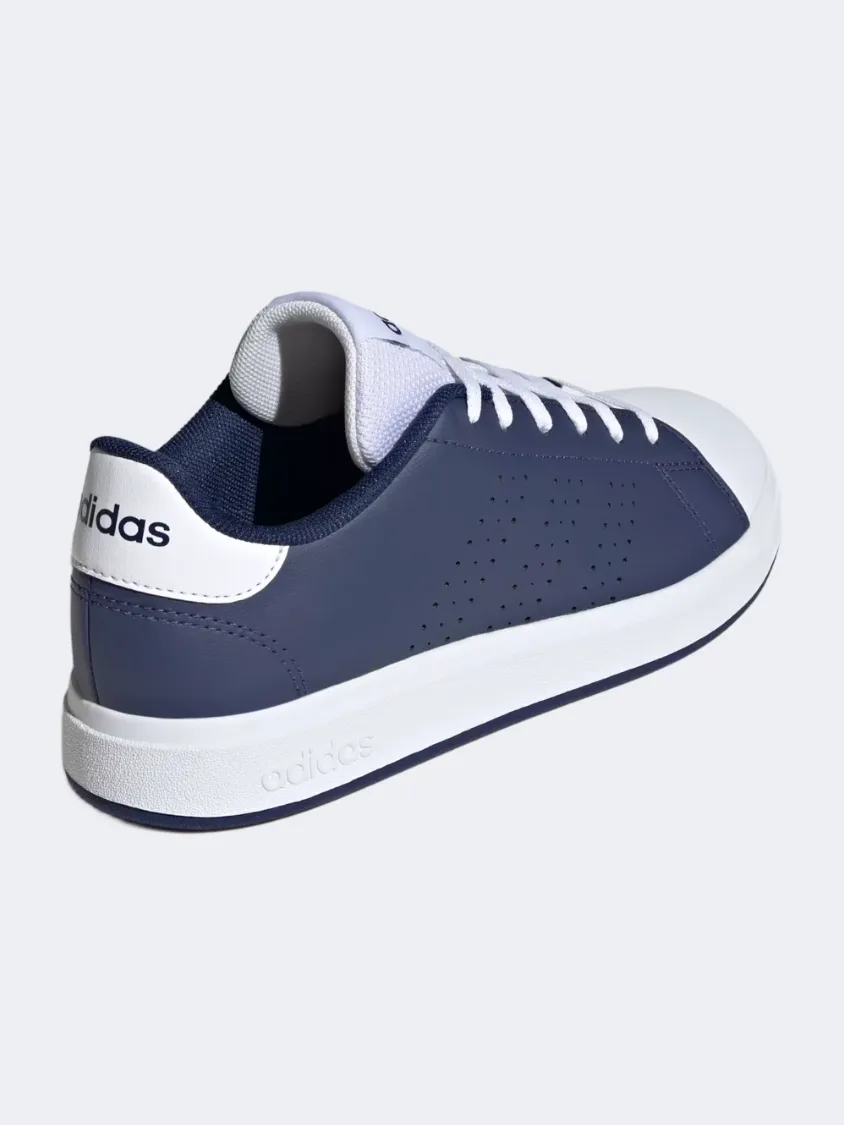 Tech Glow Month Strong Adidas Advantage Base 2.0 Gs-Boys Sportswear Shoes Dark Blue/White/Grey