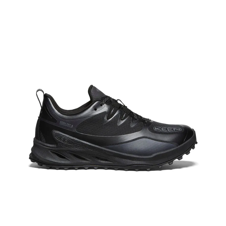Outsole ridges enhance surface contact and grip Women's Zionic Waterproof Hiking Shoe  |  Black/Black