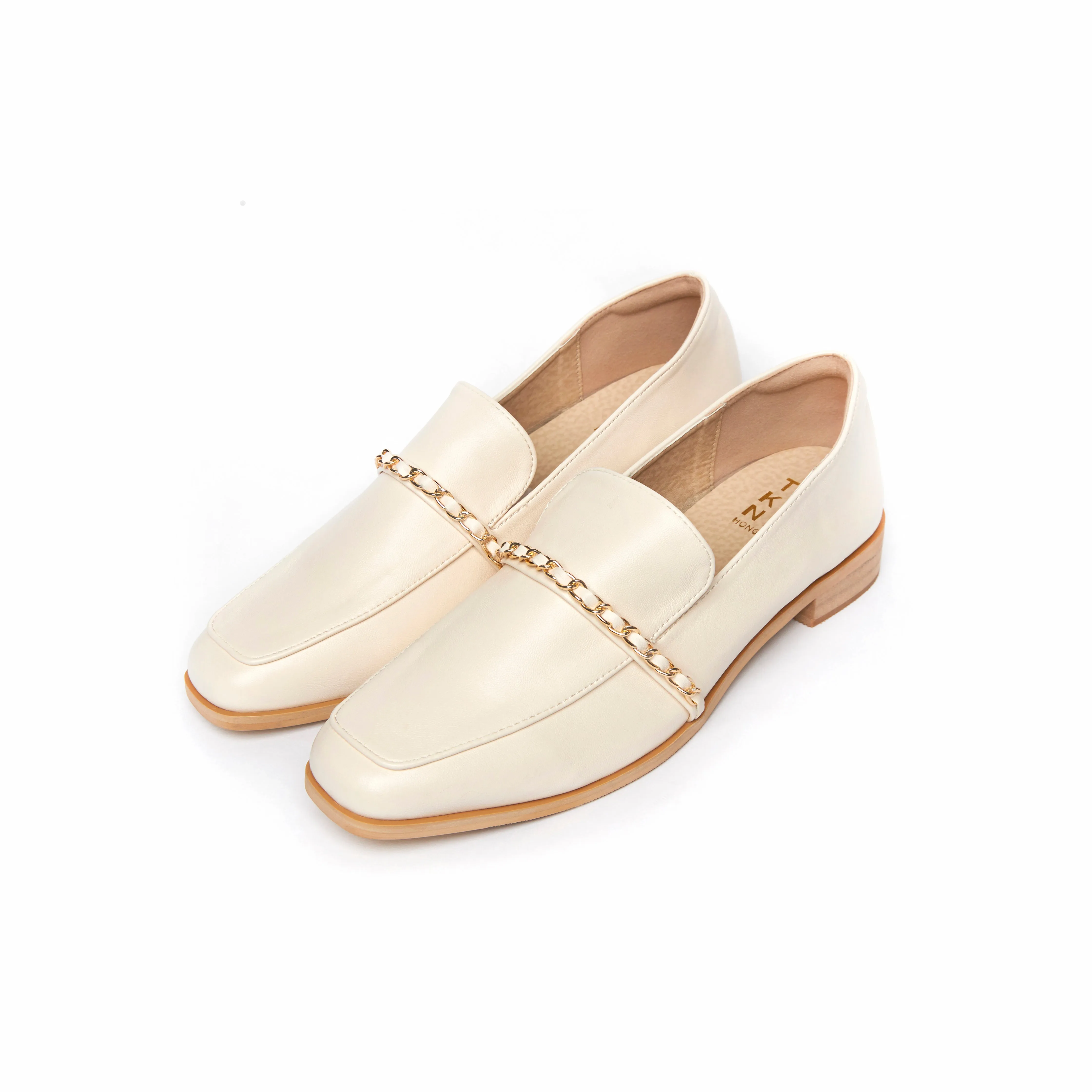 Kenni Chain Loafers - Beige (BEI) Comfortable leather Easy Maintenance