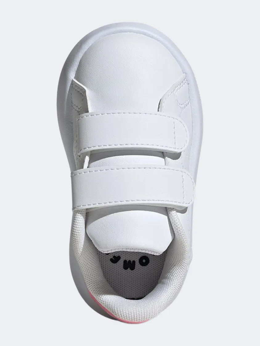 Tropic Mode Shockproof Adidas Advantage Infant-Girls Sportswear Shoes White/Pink/Black