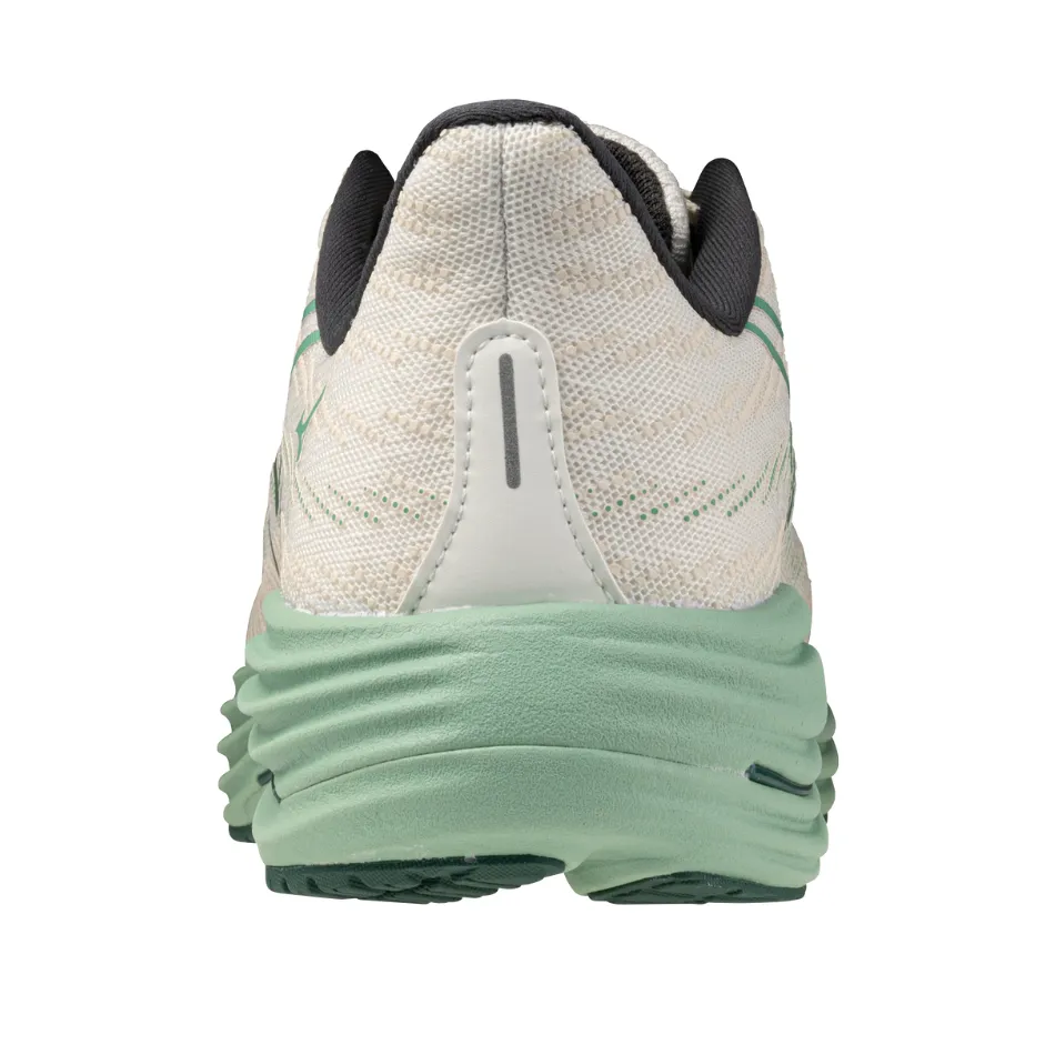 aesthetic - design shoes Mizuno Men's Wave Rider 29 Running Shoes in Snow White/Bistro Green/Cr??me De Menthe AW25
