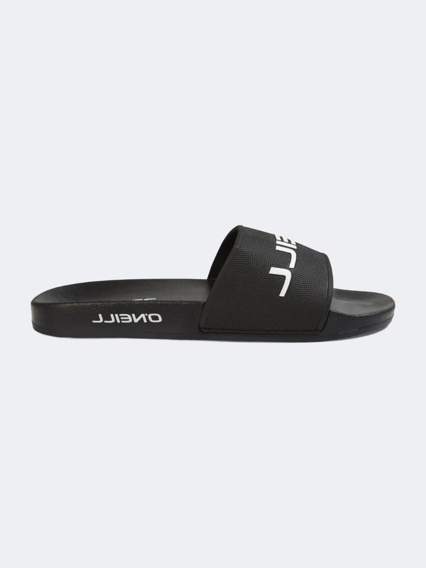 Oneill Logo Boys Beach Slippers Black Air Dry Firm Edge