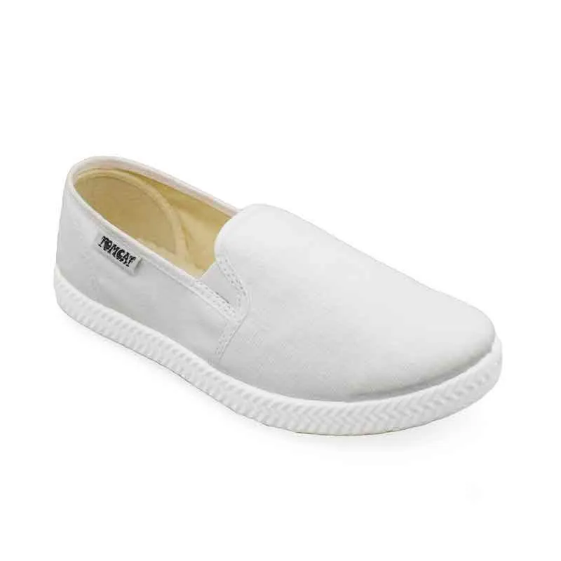Tomcat Slip On Canvas Shoes - White snow walk