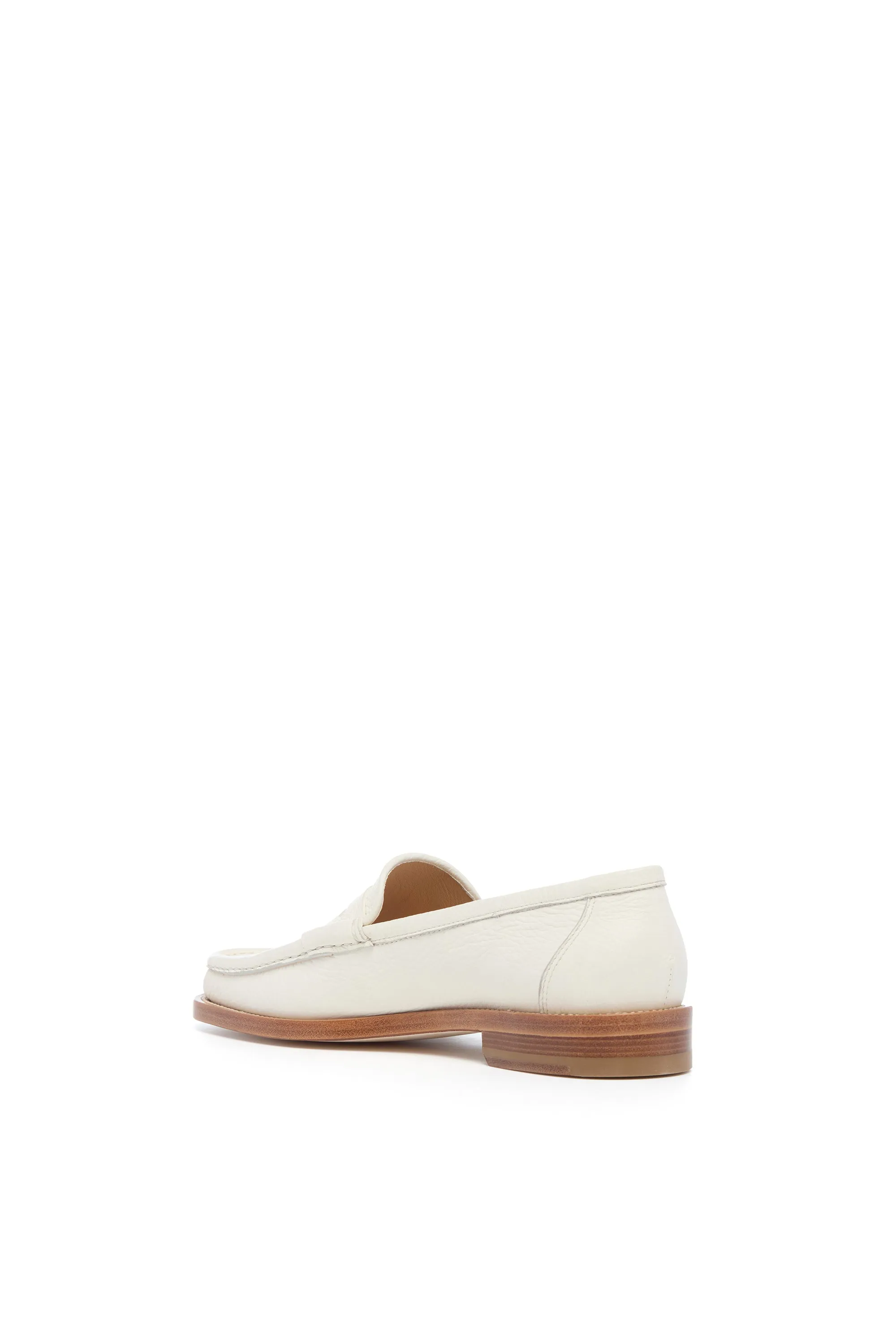 Air Cushion Street Path Pierre Loafer in Ivory Textured Leather