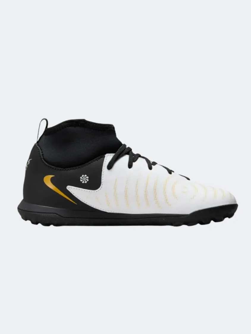 Nike Phantom Gx Ii Club Gs Boys Football Shoes White/Gold/Black Travel Friendly vegan shoes