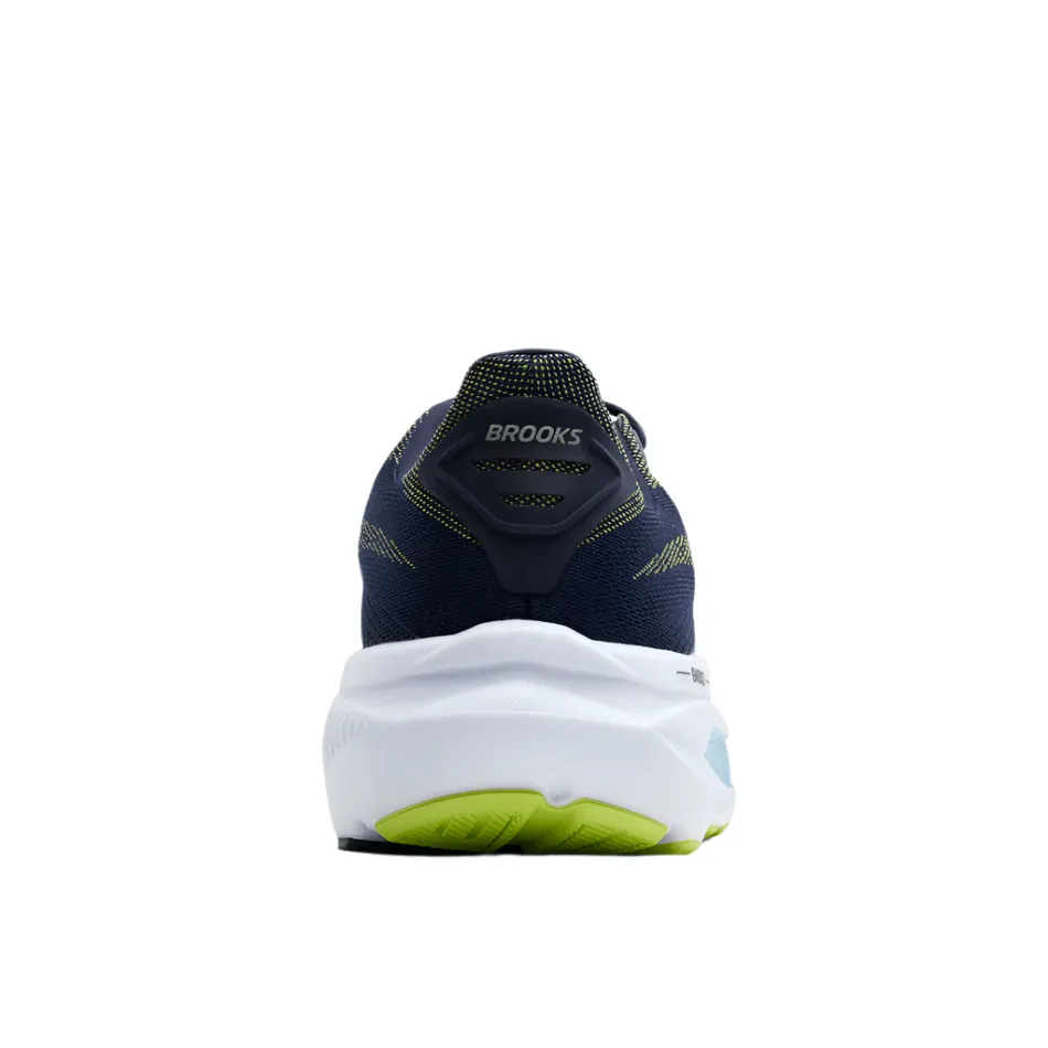 Brooks Men's Ghost 17 Running Shoes in Peacoat/Lime/Blue AW25 training - session shoe suitability