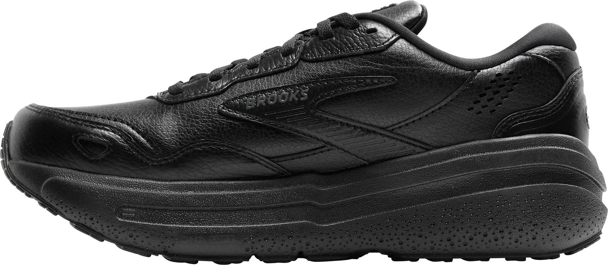 Hill Climbing Grip Control Brooks Ghost Max L Womens Walking Shoes - Black