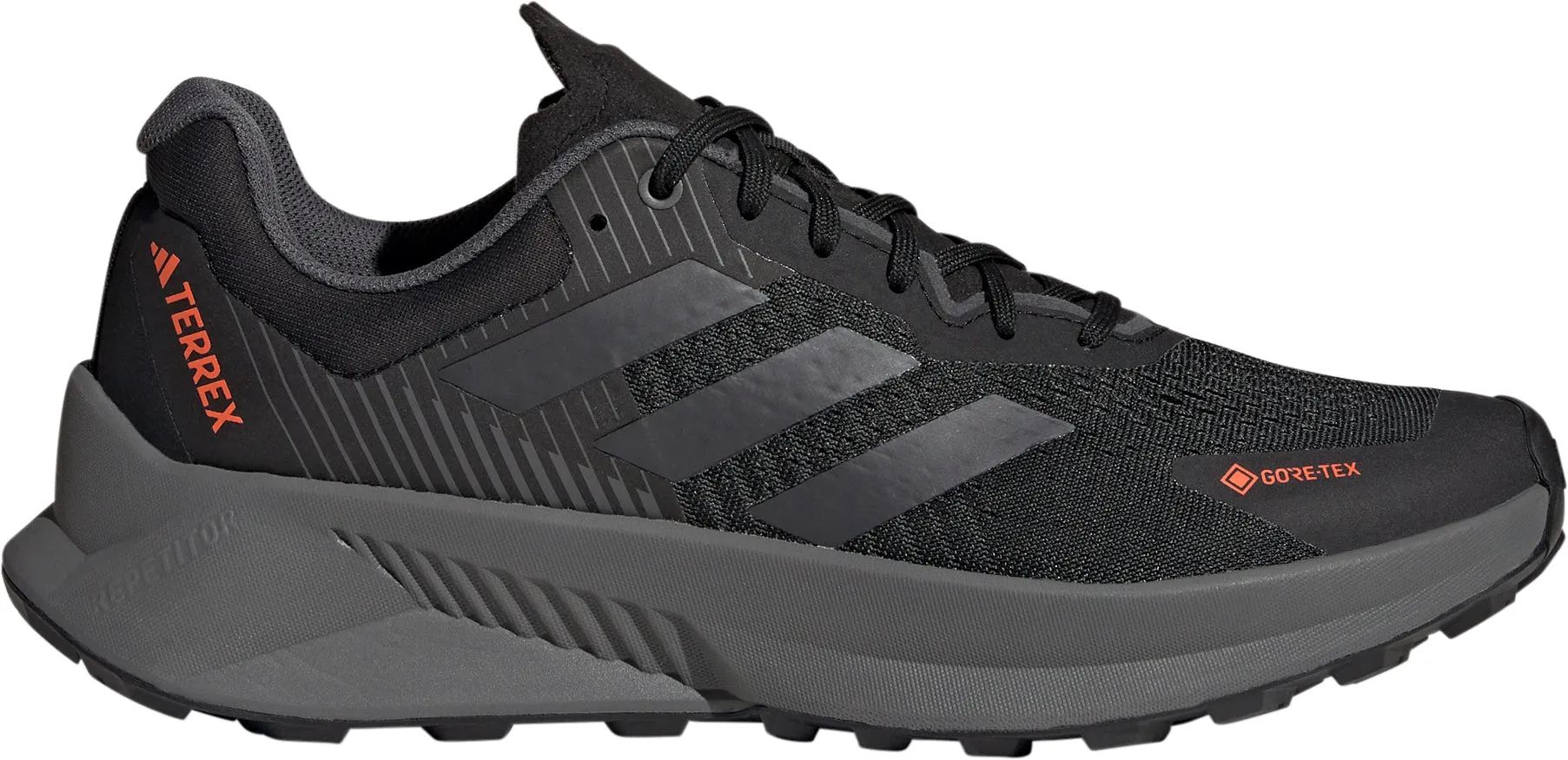 Move Efficient adidas Terrex Soulstride Flow GORE-TEX Mens Trail Running Shoes - Black
