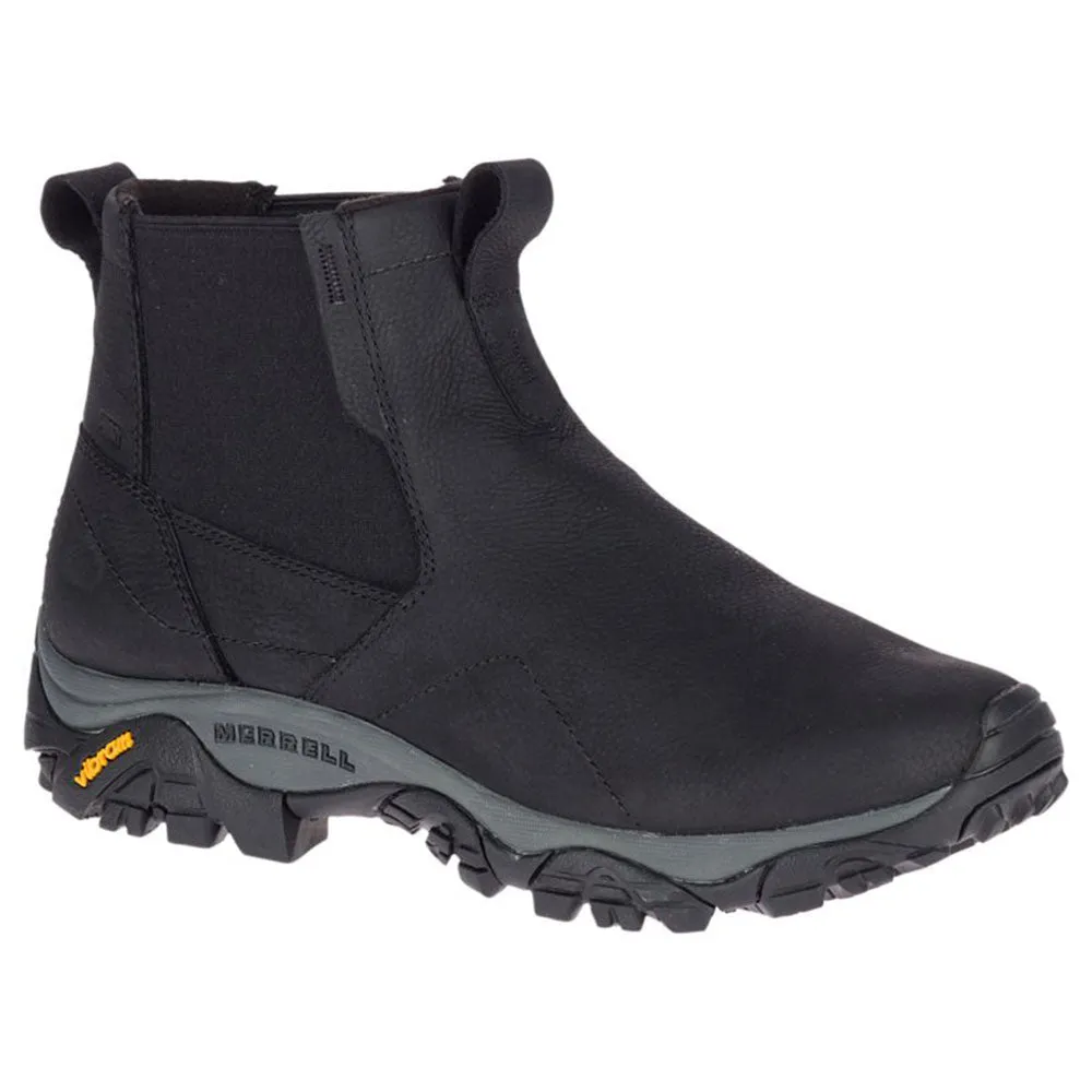Merrell Moab Adventure Chelsea Boot Black Waterproof Leather (Men's) Heavy Winter Shoes insulated
