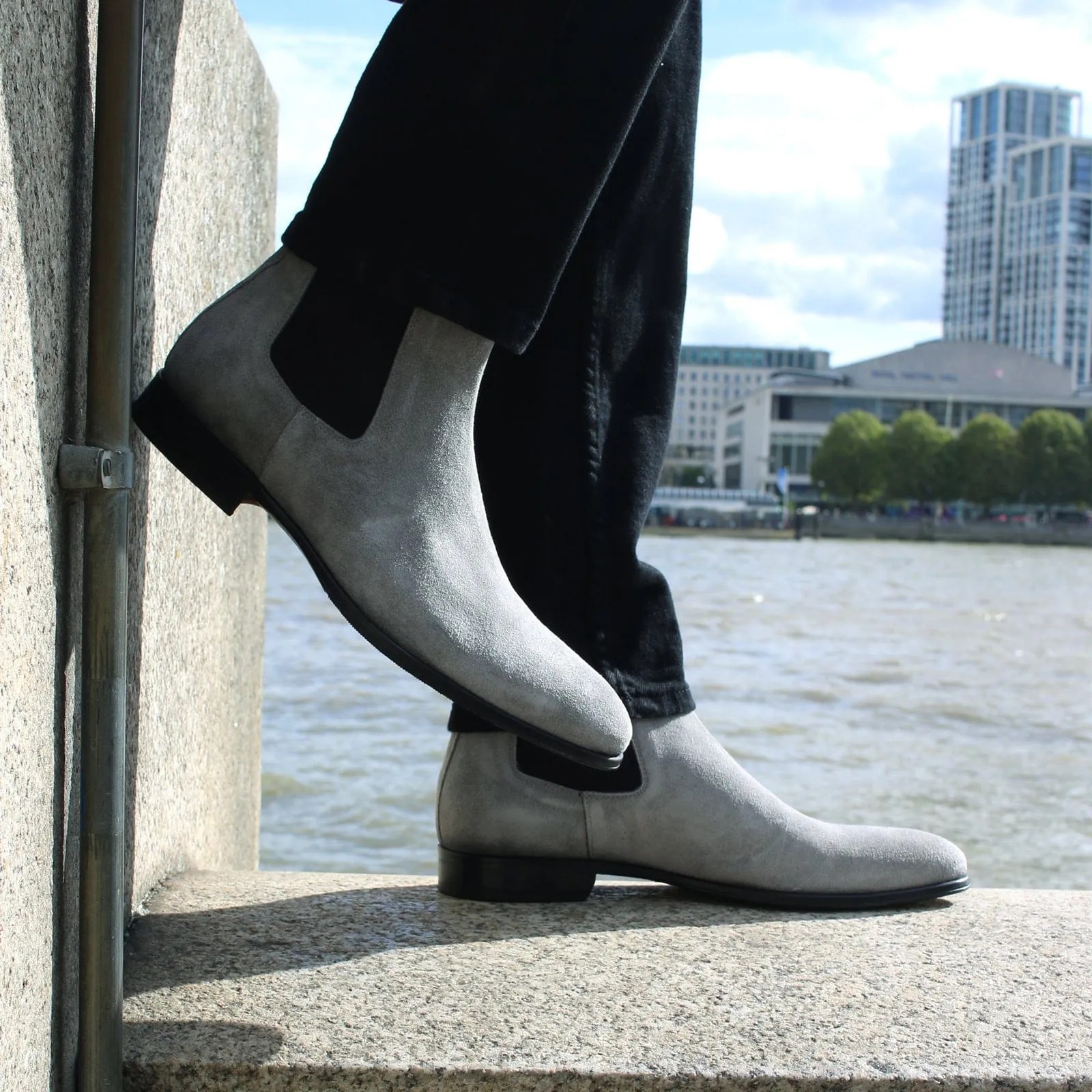 Walk Friendly Sustainable Choice Eastwood Chelsea Boot Grey Suede