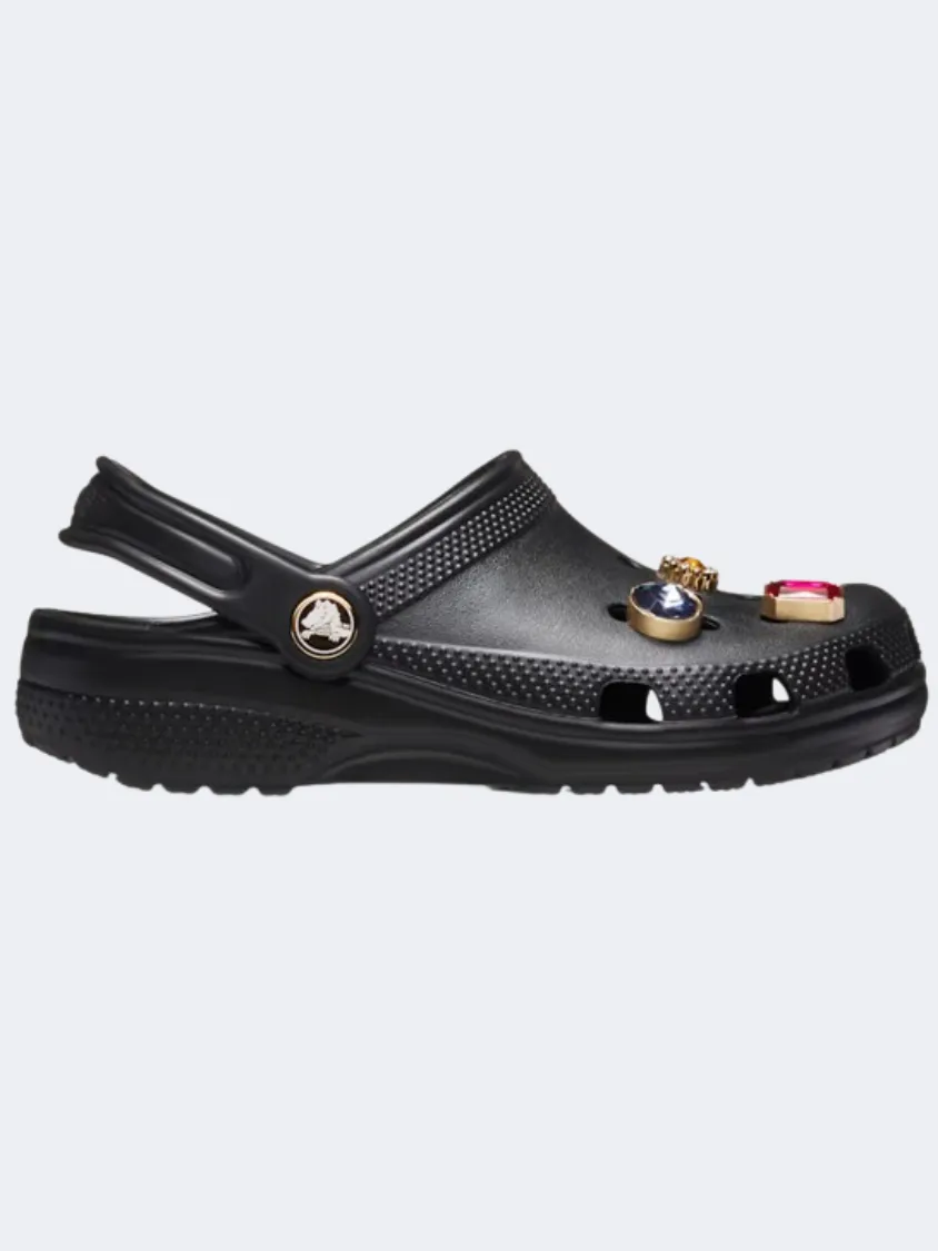 Airport Easy Crocs Classic Jewel Clog Kids Lifestyle Slippers Black