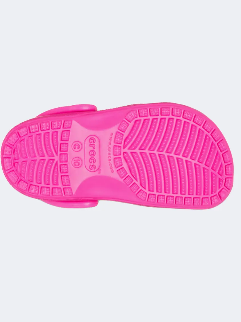 Video Look Joy Mood Crocs Classic Clog Infant-Unisex Lifestyle Slippers Pink Crush