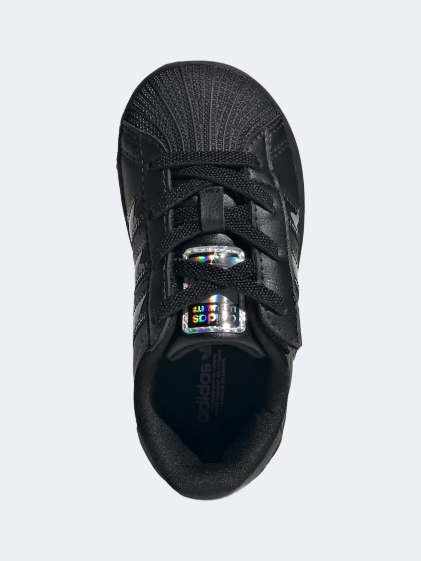 Space Vibe Adidas Superstar Led Lights Infant-Boys Original Shoes Core Black/Violet