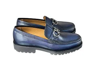 Fast Run construction Pelle "Newport" Loafer P042-Navy
