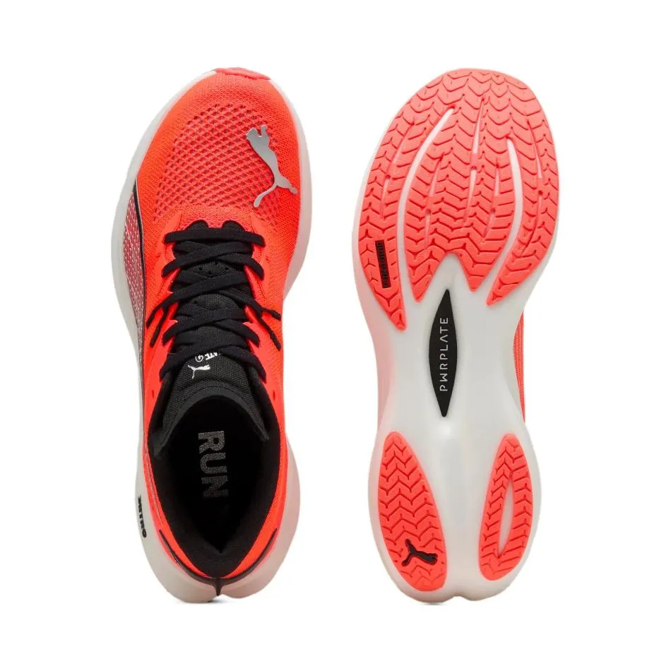 casual wearers Puma Men's Deviate NITRO 3 Running Shoes in Glowing Red/PUMA Black SS25