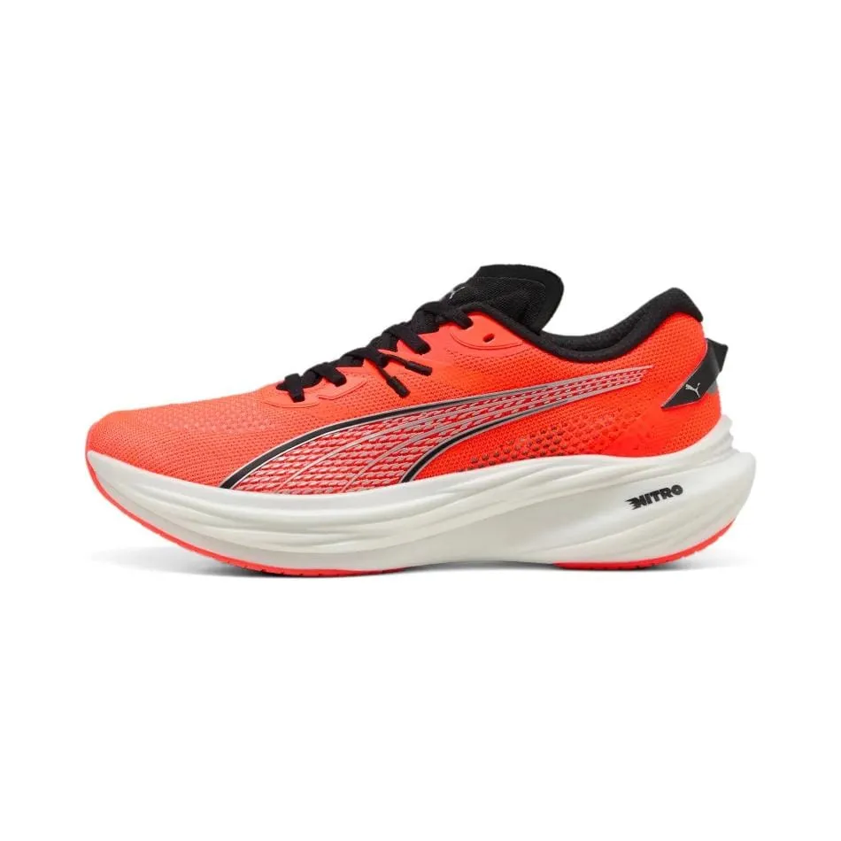high - tech classic style shoes Puma Men's Deviate NITRO 3 Running Shoes in Glowing Red/PUMA Black SS25